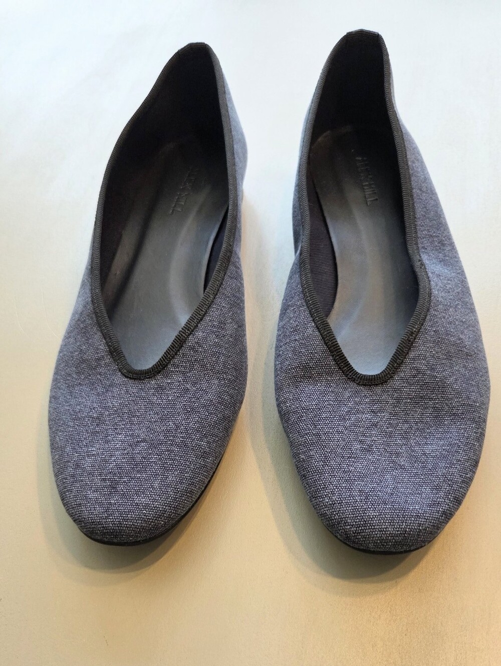 Alex Mill Navy Blue Canvas Ballet Flats Size 9 Made In Italy - Picture 3 of 12